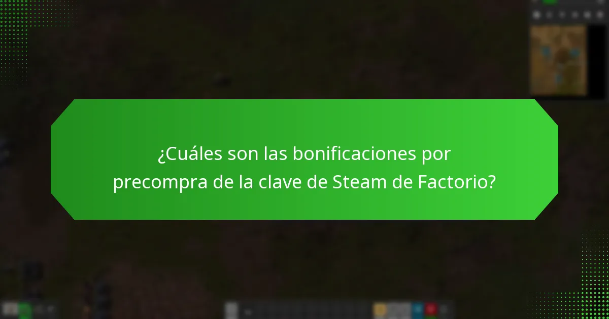 ¿Qué contenido exclusivo está disponible para la clave de Steam de Factorio?